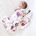 Saranoni Swaddle Blanket Luxury Decorative Baby Muslin Swaddle Blankets (Peony Paradise Floral)