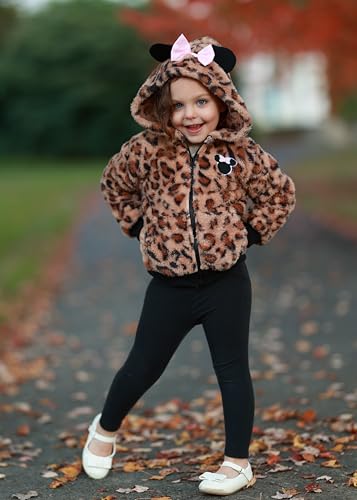Image of Disney Girl /Boy Fleece Jacket Zipper Sherpa Fuzzy Hoodie Winter Coat 2-13Y