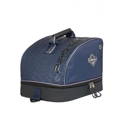 Caja para sombreros hípica LeMieux Elite Pro en azul marino con correa ajustable