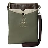 VASKA by moz<シルフィー > ショルダーバッグ レディース スマホ 財布 ポシェット ポーチ フェイクレザー 肩掛け 斜め掛け 軽量 縦型 ヘラジカ 北欧 VS-0335 グリーン