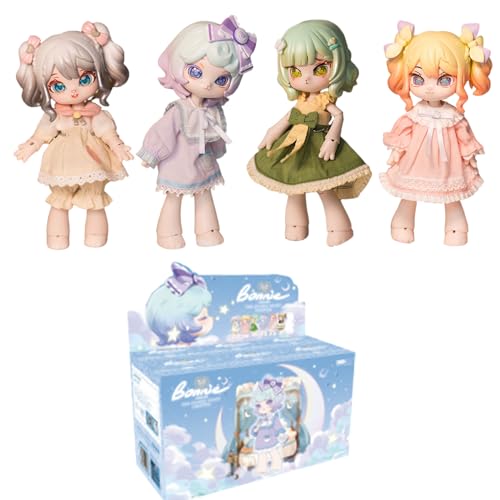 Comparativas de Caja misteriosa - los mas comprados. 29 Bonnie - Figuras de muñeca en caja misteriosa, muñeca 1/12 BJD, tamaño OB11, figuras de acción, muñecas movibles con ropa, regalo sorpresa, capítulo Noche estrellada (Starry...