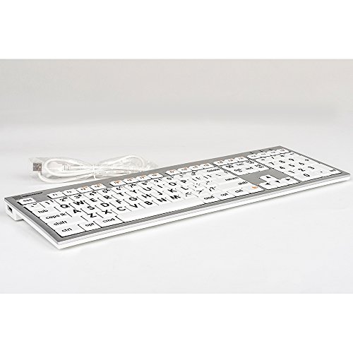 Logickeyboard Largeprint Keyboard Compatible With White Mac Alba Keyboard - Part Number Lkbu-Lprntbw-Cwmu-Us #TOP2
