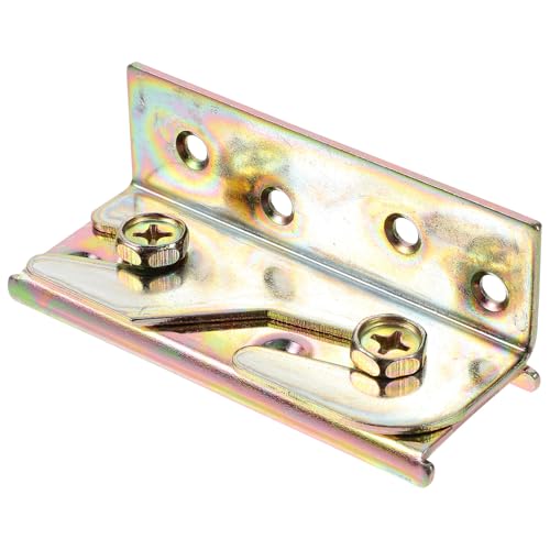 Angoily 4 Stück Teiliges Verstärkte Gelb Verzinkte Bettschienen befestigungen aus Rostfreiem Praktische Möbelverbinder für Holz bettgestelle...