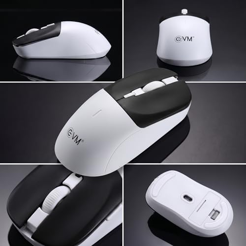 Image of EVM 2.4GHz Wireless Mouse with USB Receiver | 1200 DPI Optical Sensor | 4 Keys Ergonomic Mouse | Smooth Tracking | Wireless Mouse for Laptop, Desktop & Mac | EWLM-630-Black