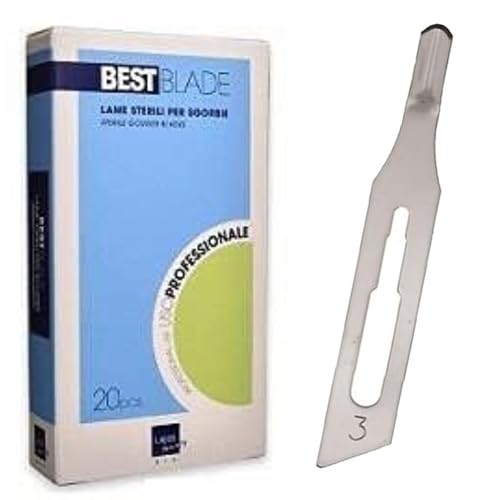 Best Blade Sgorbie mis. 3 mm Lame Per Podologia conf. 20 pz. Monouso Professionale Estetica Pedicure Calli Piccoli e Grandi Sgorbie Sterili Misura 3mm.