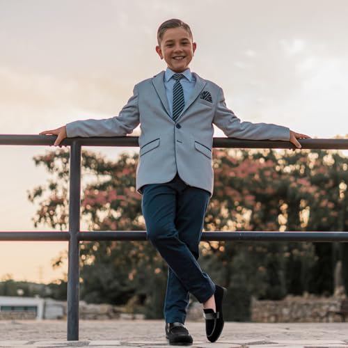 Image of JITAI Boys Dress Loafers for Weddings & School, Breathable Slip-On Leather Tuxedo Shoes, Toddler to Preteen