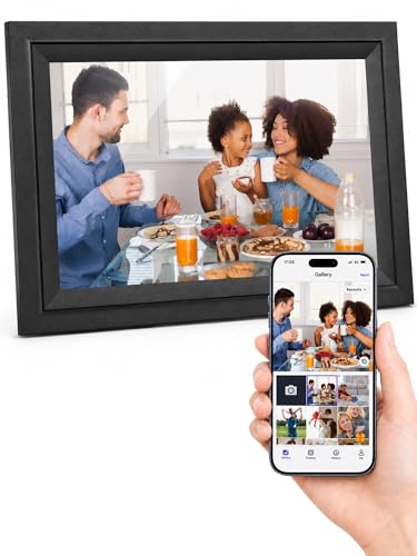 SAMMIX Digital Picture Frame 10.1 Inch WiFi Digital Photo Frame Electronic, IPS Touch Screen, 16GB, Tabletop&Wall-Mounted, Share Photos and Video with Uhale App, Birthday Gifts for Mom Women