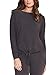 Barefoot Dreams CozyChic Ultra Lite Slouchy Pullover for Women, Ultra Soft Long Sleeve, Crew Neck, Carbon Pullover, Medium, Carbon