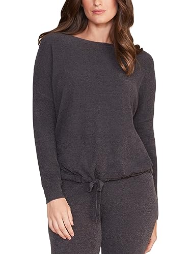 Image of Barefoot Dreams CozyChic Ultra Lite Slouchy Pullover for Women, Ultra Soft Long Sleeve, Crew Neck Pullover