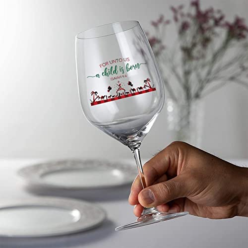 Verres à vin rouge en cristal gravé Isaïe 9 pour art de la table raffiné - 6