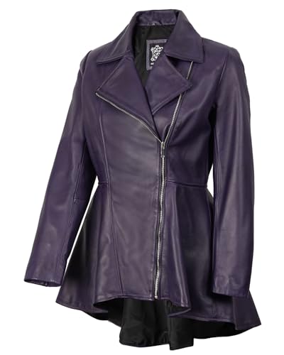 fjackets Leather Jacket Women - Real Lambskin Peplum Leather Jackets For Womens Stylish Women's Leather Jacket Outerwear