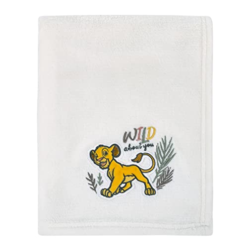 Image of Disney Lion King - Wild About You Ivory Simba Super Soft Baby Blanket with Applique