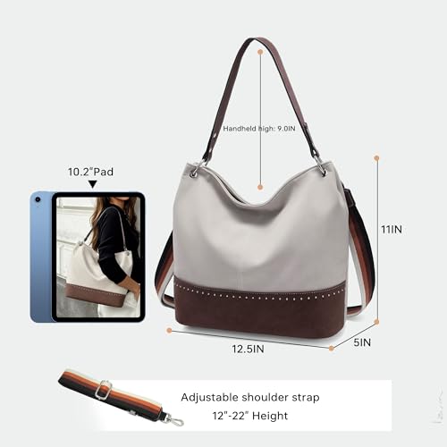 Bolso Hobo para Mujer de Cuero Suave y Estilo Retro miniatura 3
