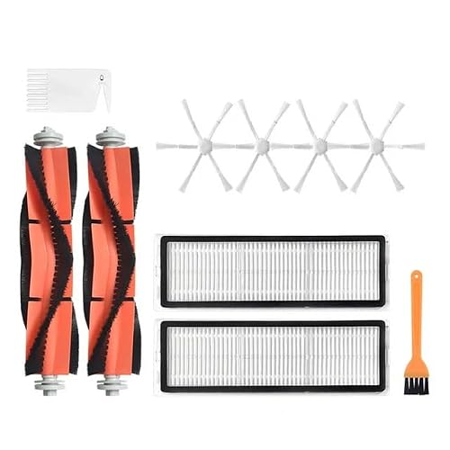 Qklyxr robot vacuum mop cloth Parts Main Brush Hepa Filter Side Brushes Cloth, for Xiaomi, for Mi Robot Mop 2 Stytj03zhm(Set E)