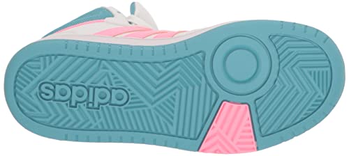 Adidas Kids Hoops 3.0 Mid Basketball Shoe, White/Beam Pink/Preloved Blue, 9 Us Unisex Toddler #TOP3