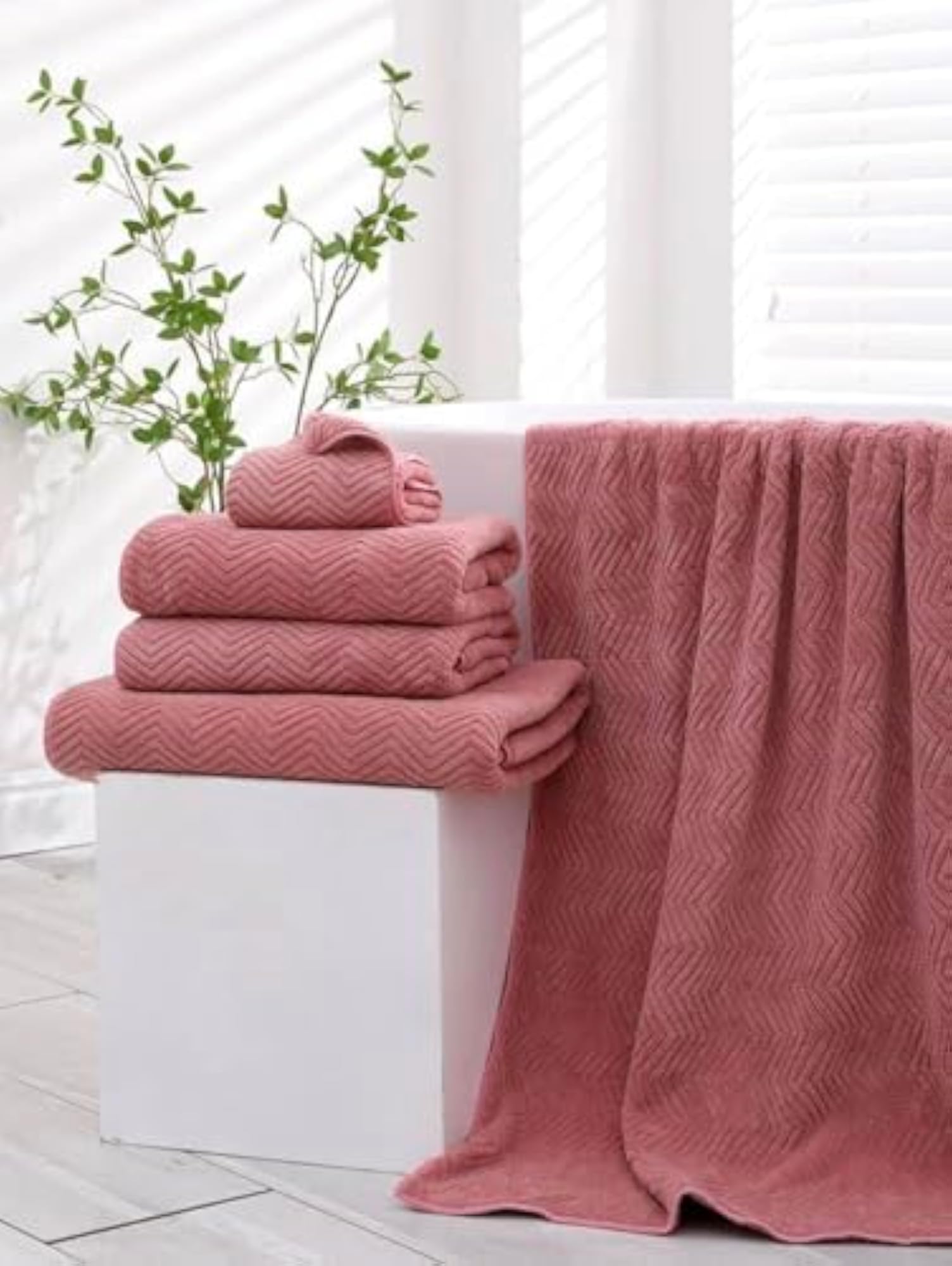 Bamboo Towel Set, 4 Piece Luxury Gift Set