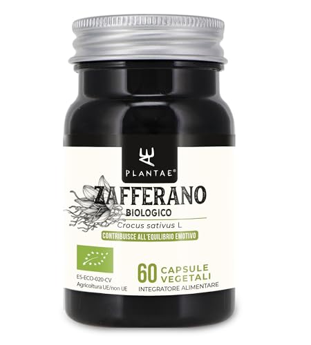 ZAFFERANO BIO * L'Oro Rosso * Della provincia di Teruel (Spagna) * Contribuisce all'equilibrio emotivo * 60capsule / 15mg*