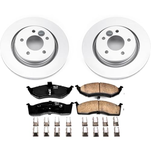 Image of PowerStop Front Brake Kit for Chrysler Concorde 2000-04 | Dodge Intrepid 2000-04 - Fully-Coated Disc Rotors with Z17 Ceramic Brake Pads Replacement, CRK6179
