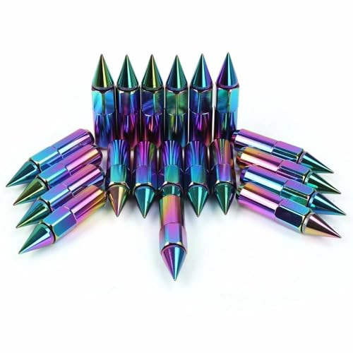 Image of M12X1.5 Spiked Nuts for Rims Aluminum Extended Tuner Lug Nuts 20PCS 60MM (Color)