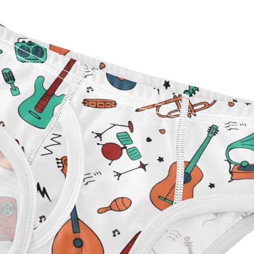 Pigsaly Boys' Underwear Music Instruments Boys Briefs Guitar Violin Lightning Toddler Underwear 4T Multicolor4
