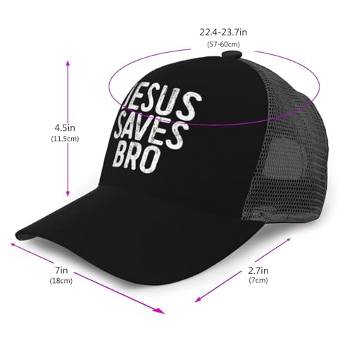 Jesus Saves Bro Unisex Mesh Baseball Caps - Classic Adjustable Hat2