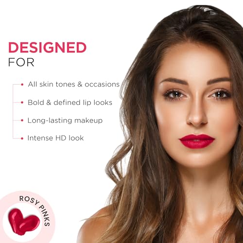 Image of Oshea Colors Long Lasting High Definition Liquid Lipstick | Smudgeproof & Ultra Pigmented Lip Color | Enriched with Vitamin E - (Rosy Pink 05) 2.6ml