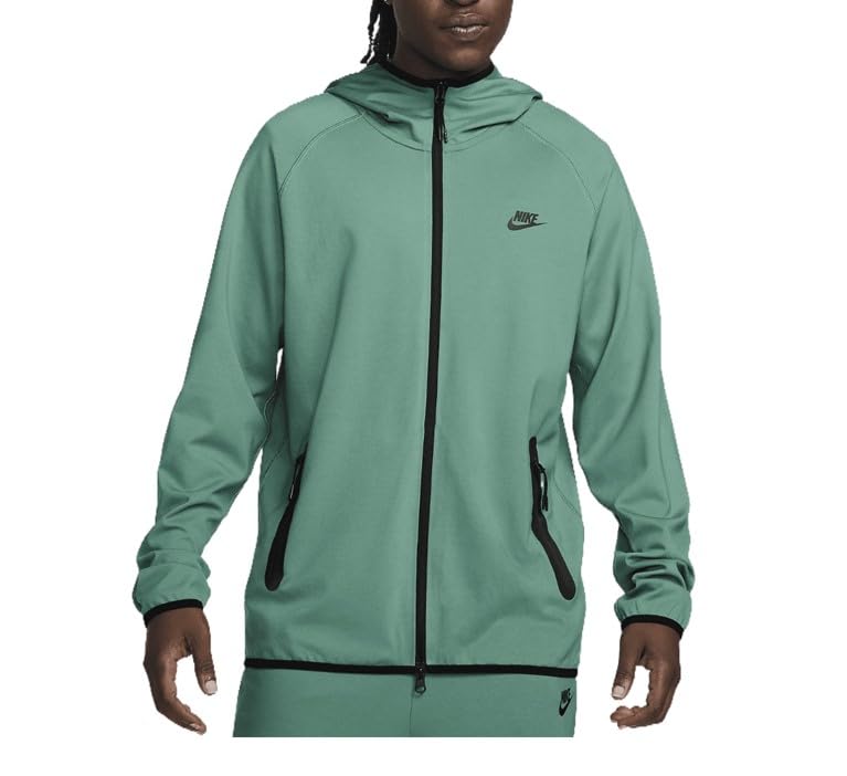 Nike Tech - Sudadera ligera de punto con cremallera completa para hombre (FD4501-361, Bicoastal/Negro), talla L, Bicoastal/Negro, Large