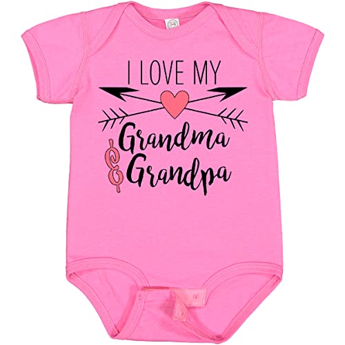 inktastic I Love My Grandma and Grandpa Heart and Arrows Baby Bodysuit