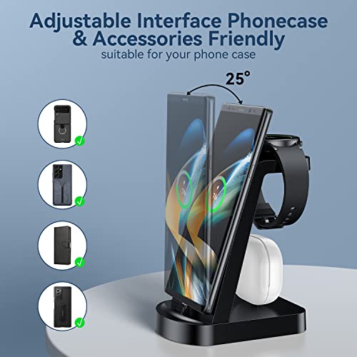 𝟮𝟬𝟮𝟯 𝗡𝗲𝘄 Charging Station For Samsung Multiple Devices,Dumterr 3 In 1 Fast Charging Stand For Galaxy S22 Ultra/S22/S21/Note20/Z Flip 4/Galaxy Buds,Wireless Charger For Galaxy Watch 5 Pro/4/3 #TOP1