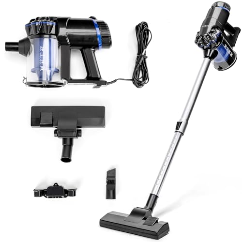 Aigostar Great Jacob - Aspirador de Mano y Escoba con Cable 2 en 1, Ciclónico, 600 W, Filtro HEPA,...