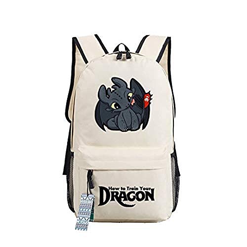 Bkckzzz   Cómo Entrenar a tu dragón Mochila Escolar Bolso de Hombro   Beige 2
