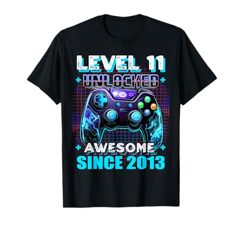 11th Birthday Gamer 11 Year Old Funny Bday Boy Eleven Son T-Shirt