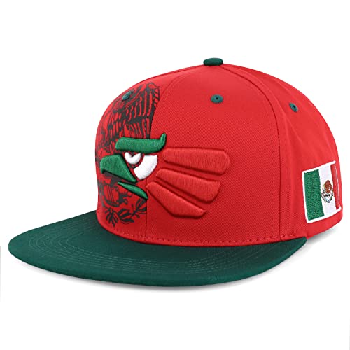 Image of Hecho En Mexico Eagle 3D Embroidered Flat Bill Snapback Cap