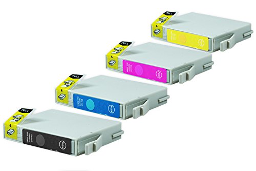 Cartouches T0551 Epson Stylus Photo RX 520 lot encre noir cyan magenta jaune