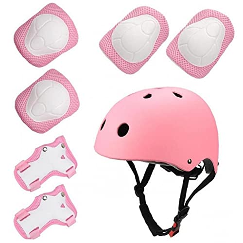 Kit de protección infantil con casco ajustable rodilleras y coderas para patinaje y bicicleta 2