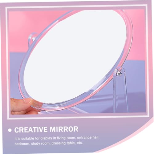 Espejos de maquillaje de doble cara para escritorio, 2 piezas miniatura 2