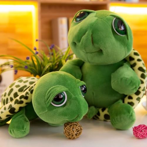 Champracer Kuscheltier Schildkröte - Süßes Plüschtier zum Kuscheln & Spielen - Flauschiges Stofftier als Dekokissen für Kuschelecke, Kinderzimmer, Schlafzimmer Deko (28cm)