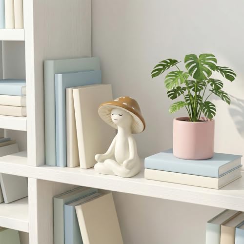 Estatua de Resina Hongo Meditación Decorativa miniatura 6