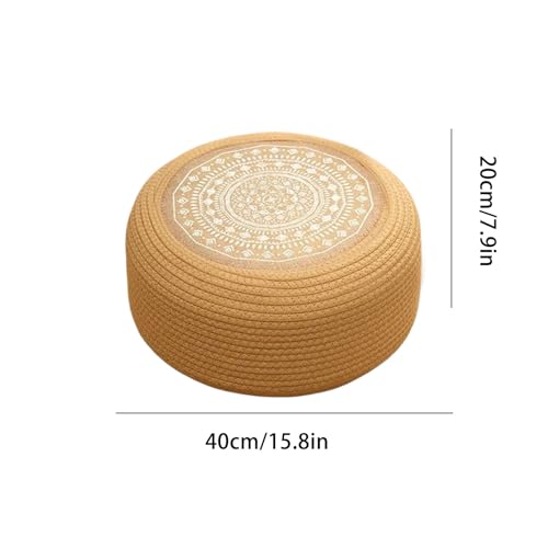 Coussin de sol japonais tressé main Teksome pour méditation zen