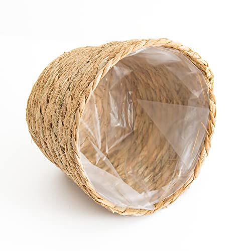 Saolglls Plant Baskets For Indoor Plants, Seagrass Flower Plant Pots Cover Storage Basket For Organizing,9.8 Inch,Brown Set Of 3 #TOP4