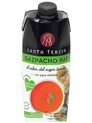 Santa Teresa - Gazpacho Tomates Raf - Elaborado Con Ingredientes Naturales, Receta Tradicional Con Hortalizas Frescas, Sin Aditivos Y Sin Conservantes - 500 Ml