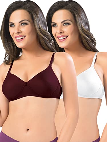 Image of SONARI Women's Non-Padded T-Shirt Bra | Wire-Free, Medium Coverage, Comfortable Polyester-Cotton Blend Fabric | Adjustable Straps, Ideal for Sports Catwalk