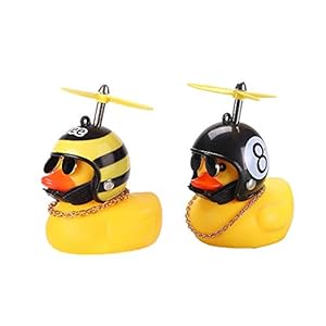 YGMXZL 2PCS Juguetes de Pato de Goma,Decoraciones de Tablero de Coche de Pato,Adorno de pato para coche con hélice,Accesorios de decoración de coches(Estilo 6)
