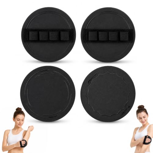 4Pcs Soft Rubber Shower Scrubber, No-Pain Exfoliating Bath Scrubber Glove, Scrub Bath Pads with Finger Strap, Deep Skin Cleaning, Reusable, for Women and Men
