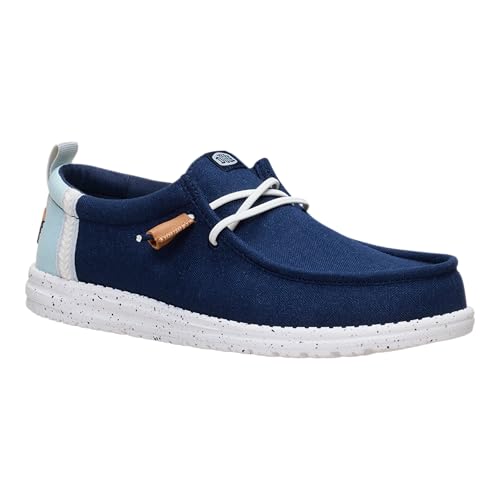 Image of HEYDUDE Men's Wally Craft Linen Slip-On Loafers | Lightweight Comfortable Shoes | Travel Ready Casual Walking Sneakers