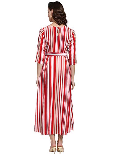 Image of pluss Women's Georgette A-Line Maxi Dress