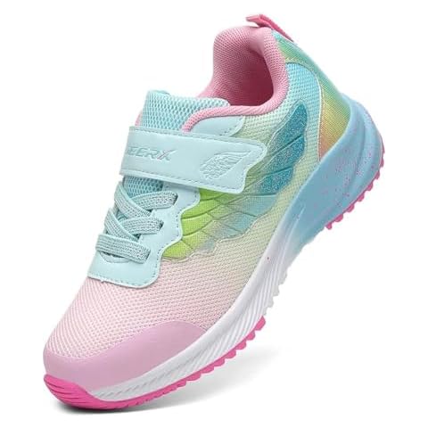 GEERX Joy Kids Sneakers Girls Toddler Little Kid Athletic Lightweight Running Training Tennis Shoes Baby Blue Size 11 Cover