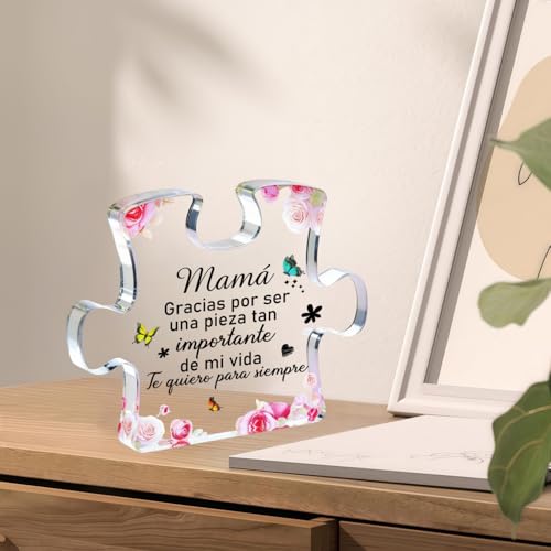 FANAOREN Muttertagsgeschenk, Geschenk für Mama, Acrylplatte in Puzzle-Form, Geschenk für Mutter, Geburtstag, Weihnachten, Muttertag, originelles Geschenk