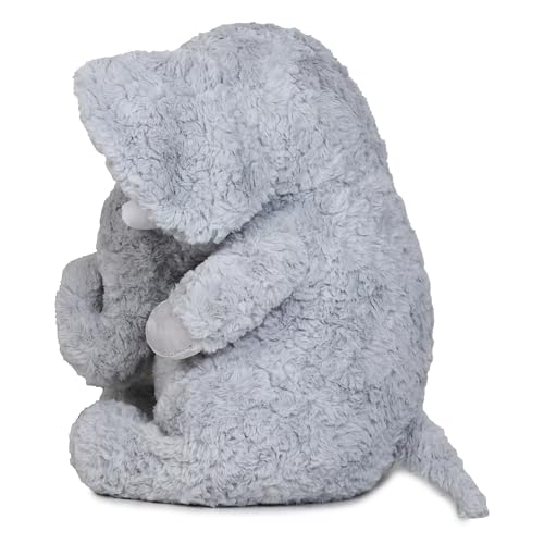 Image of ADORA Elephant Soft Toy for Kids - 50 cm Grey Animal Elephant Soft Toy for Baby of Plush Hugging Pillow Soft Toy for Kids Boy Girl Birthday Wife, Boyfriend, Husband, Couple Items