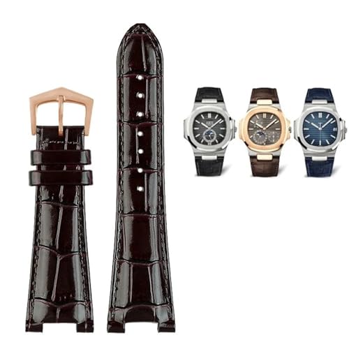 Bracelet Nautilus en cuir véritable de luxe pour montre d'exception